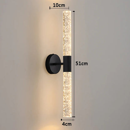 Modern LED Wall Light – Crystal Bubble Design