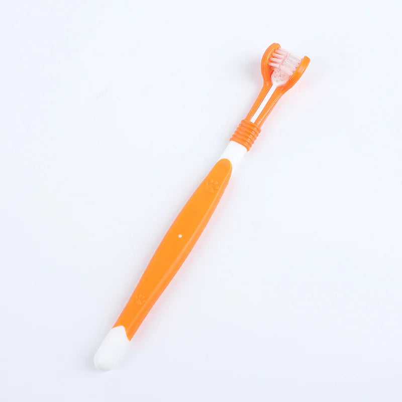 3-Sided Pet Toothbrush for Dogs and Cats Oral Care