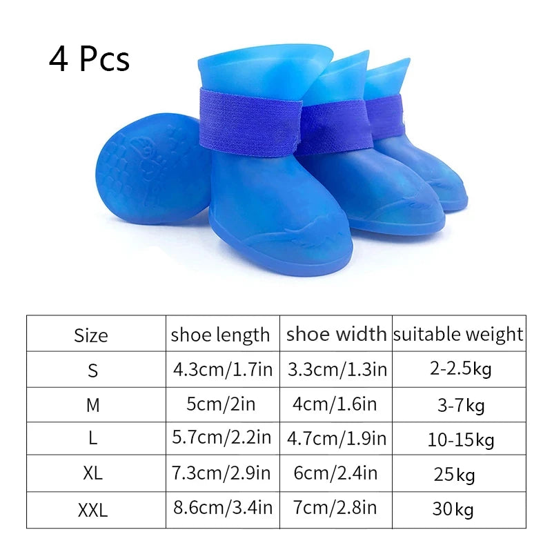 Waterproof Rubber Dog Boots – Anti-Slip Paw Protectors